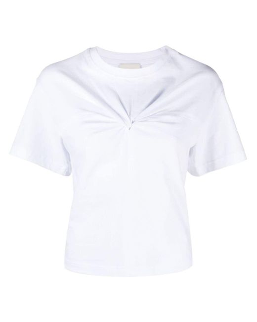 Isabel Marant White Zuria T-Shirt mit Knotendetail