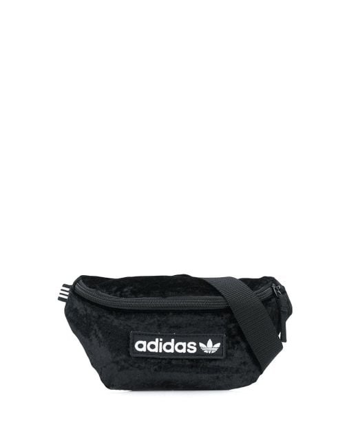 Adidas Black Gürteltasche aus Samt