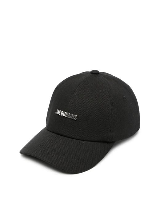 Jacquemus Black Logo-Plaque Baseball Cap for men