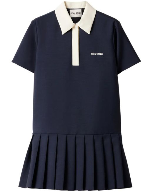 Robe Courte Kid Miu Miu en coloris Blue