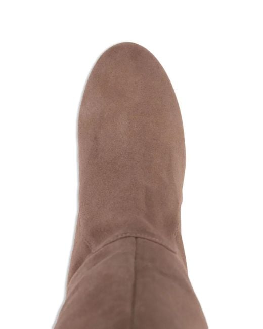 Stuart Weitzman Brown Kniehohe Stiefel aus Wildleder