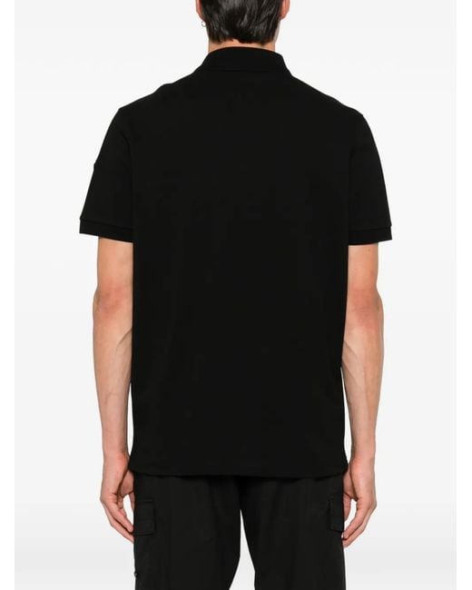 Moncler Black Chest-Pocket Polo Shirt for men