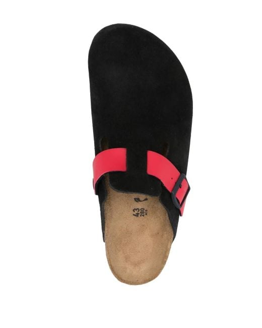 メンズ Birkenstock 1774 Boston スエード サンダル Black