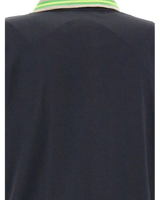 Peuterey Black Embroidered-Logo Piqué Polo Shirt for men