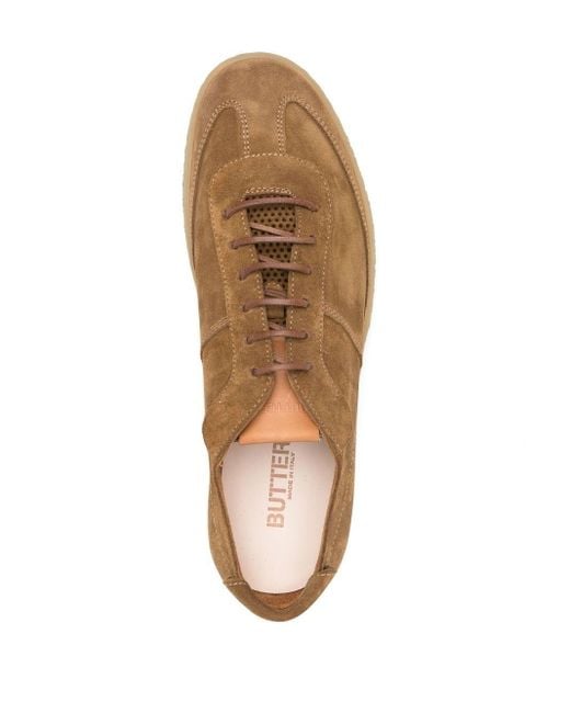 Buttero Brown Gum-sole Suede Sneakers for men