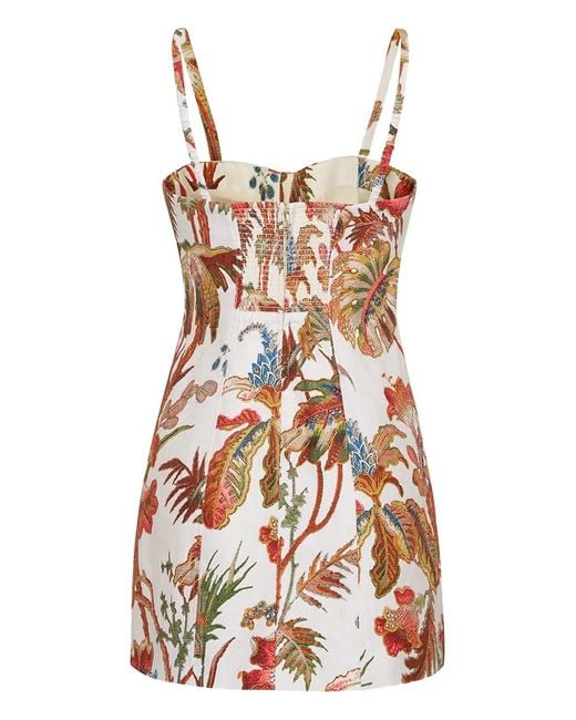 Cara Cara White Claudine Floral Mini Dress