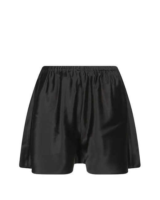 Almada Label Black Satin Shorts