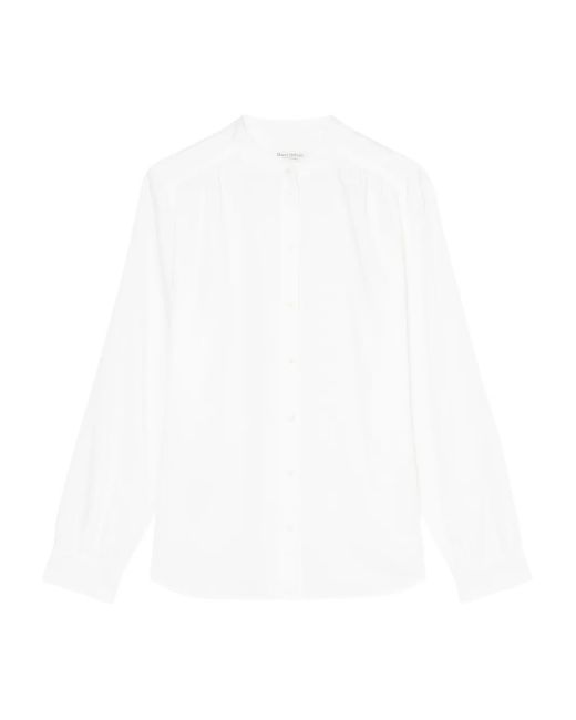 Marc O' Polo White High-Neck Button-Up Shirt