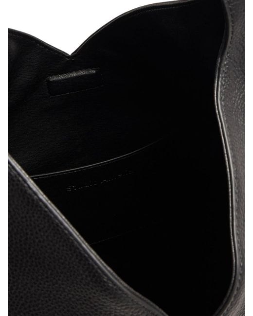 STUDIO AMELIA Black Diamond Leather Tote Bag