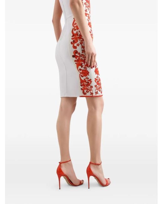 Dolce & Gabbana Red Silk Cocktail Dress
