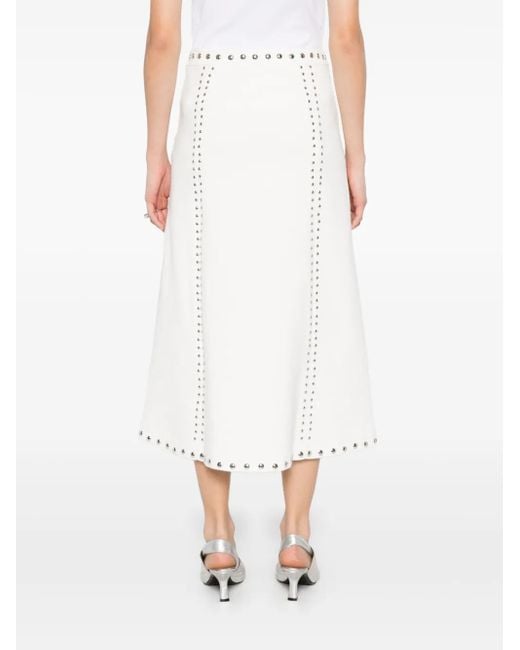Maje スタッズ スカート White