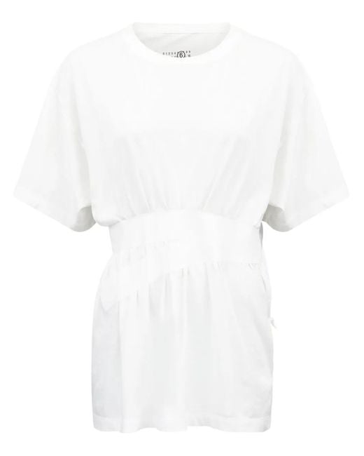 MM6 by Maison Margiela White T-Shirts And Polos