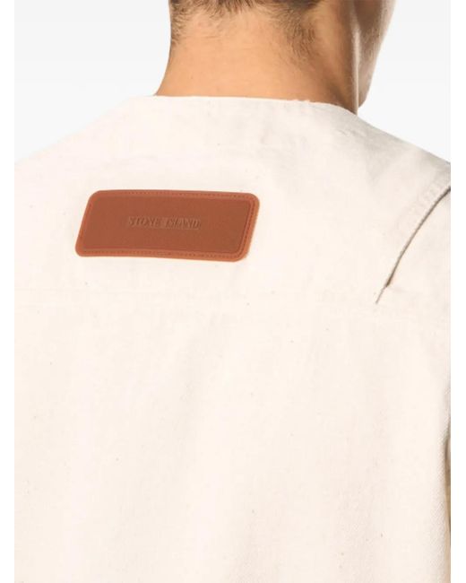 Chaleco Cargo Con Botones Stone Island de hombre de color Natural