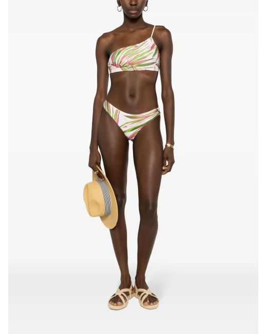 Lenny Niemeyer Multicolor Abstract-Print One-Shoulder Bikini Top