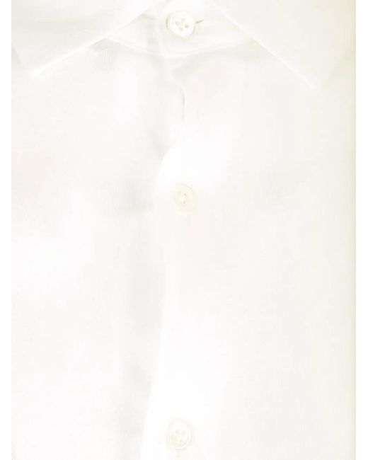 Al Duca D'aosta White Long-Sleeved Cotton Shirt for men