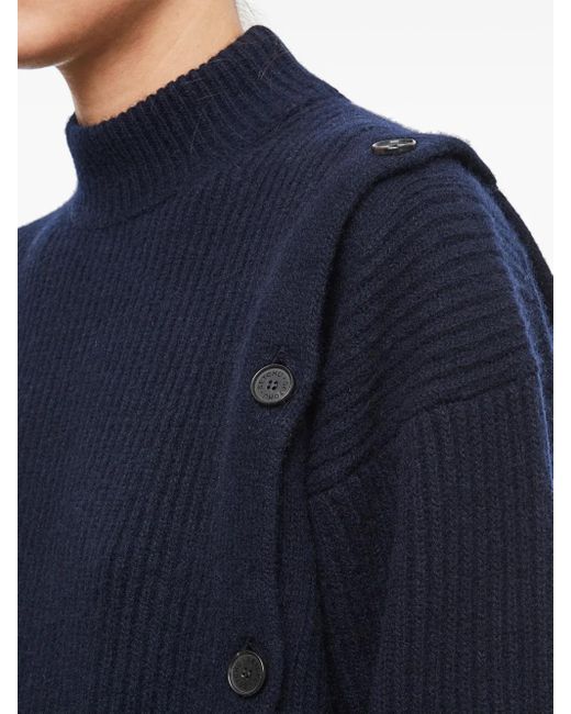 Setchu Blue Ribbed Sweater