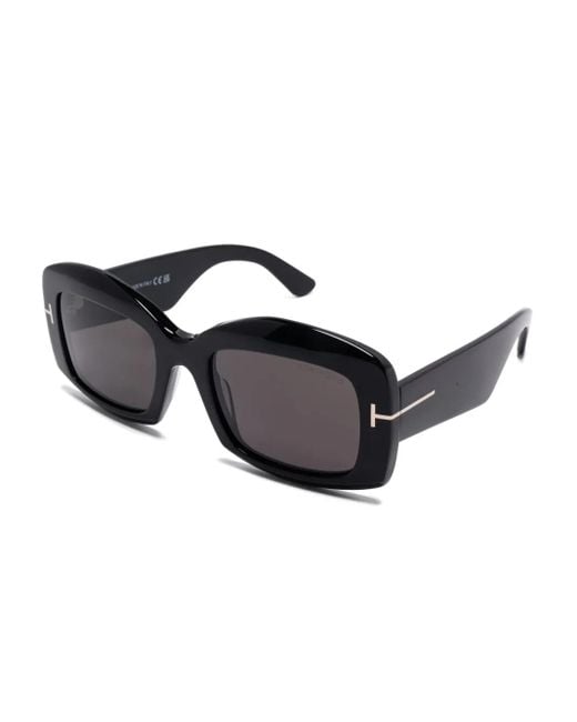 Tom Ford Black Square-Frame Sunglasses