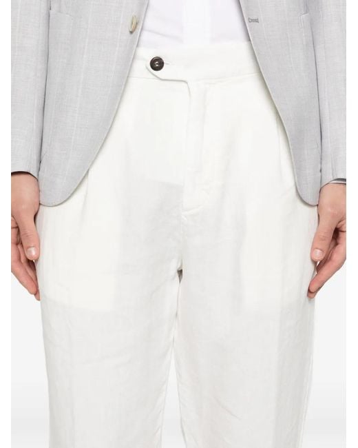 Eleventy White Pences Over Trousers for men