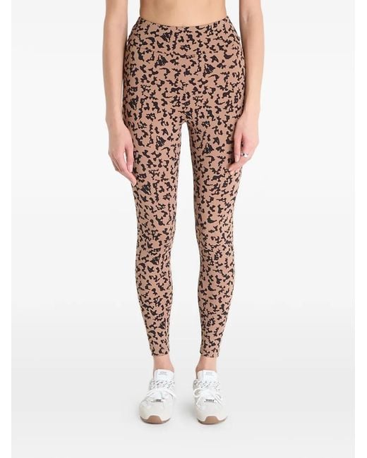 EA7 Pink Leopard-Print Leggings