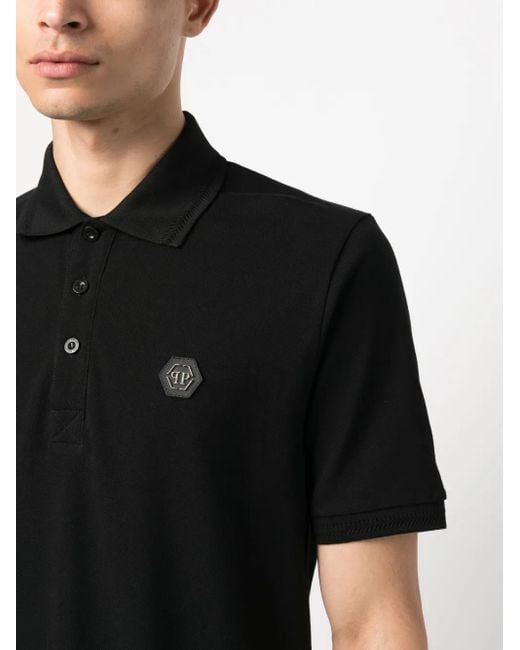 Polo À Patch Logo Philipp Plein pour homme en coloris Black