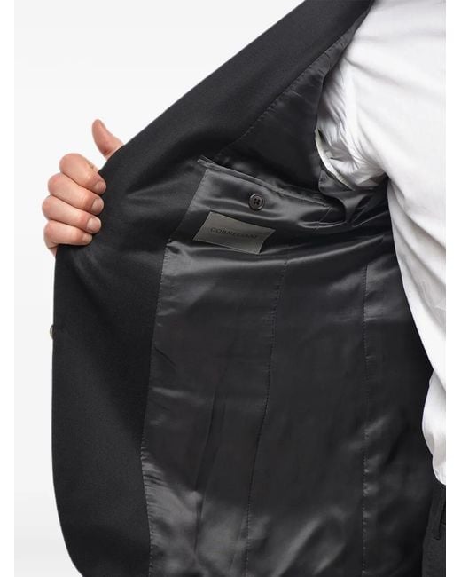 Corneliani Black Academy Peak-Lapel Jacket for men