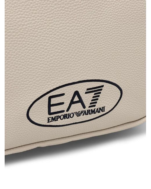 Borsone Con Logo di EA7 in Natural