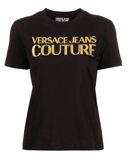 Versace Black Logo Thick Foil T-Shirt