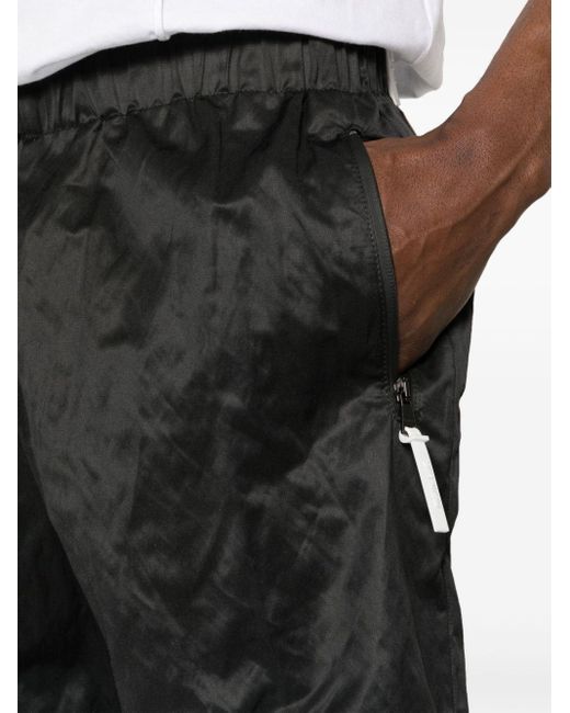 Balmain Gekreukte Bermuda Shorts in het Black voor heren