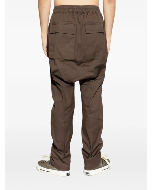Rick Owens Brown Drawstring Trousers for men