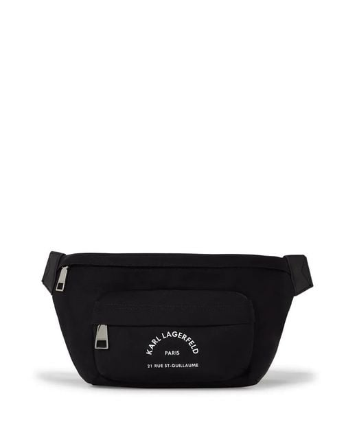 Karl Lagerfeld Black Rue St-Guillaume Belt Bag for men