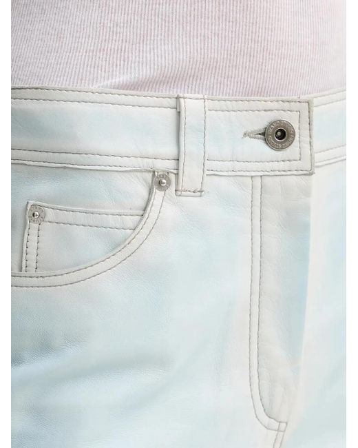 Stand Studio Blue Michaela Belt-Loop Leather Trousers