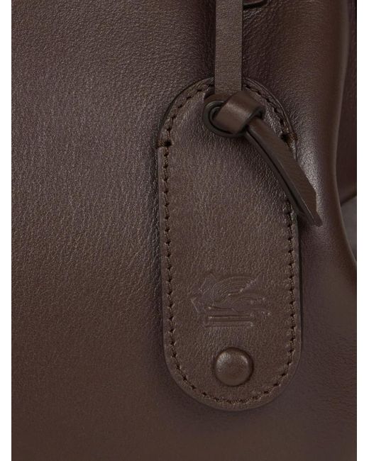 Etro Brown Medium Leather Doc Shoulder Bag