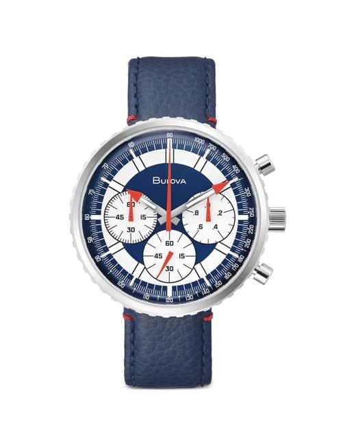 Bulova Blue Logo-Detail 46Mm Watch for men