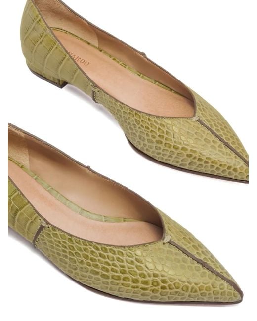Bernardo Green Lana Flat Pumps