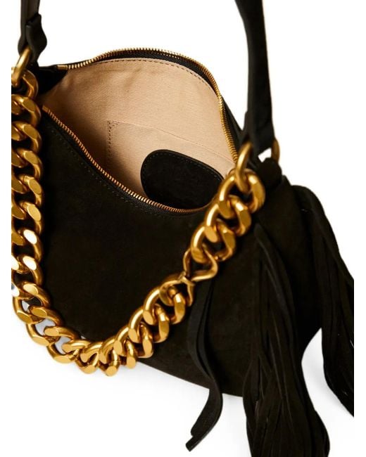 Twinset Black Sac Porté Épaule Liliane Médium À Franges