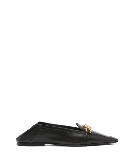 Saint Laurent Black Chain-Link Loafers