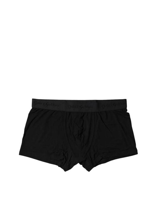 Dolce & Gabbana Black Logo-Waistband Boxers for men