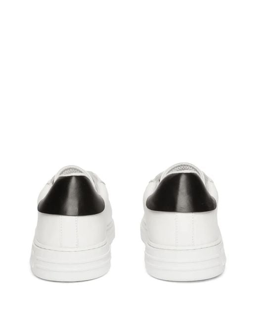 MSGM White Panelled Leather Low-Top Sneakers for men