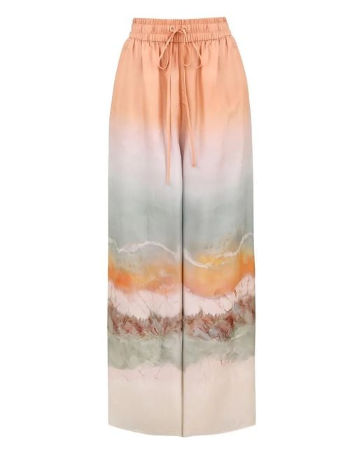 Zimmermann White Daylight Relaxed Pant Tie Dye