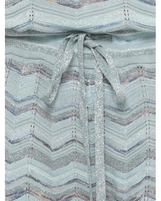 D.exterior Blue Chevron-Knit Wide-Leg Jumpsuit