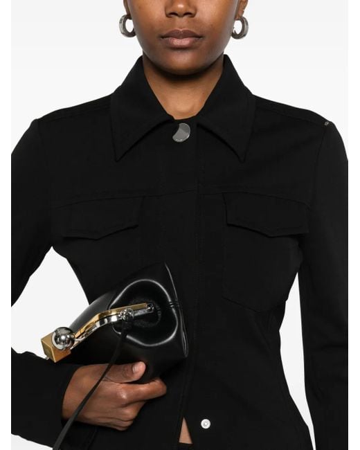Chaqueta Con Cuello De Pico Sportmax de color Black