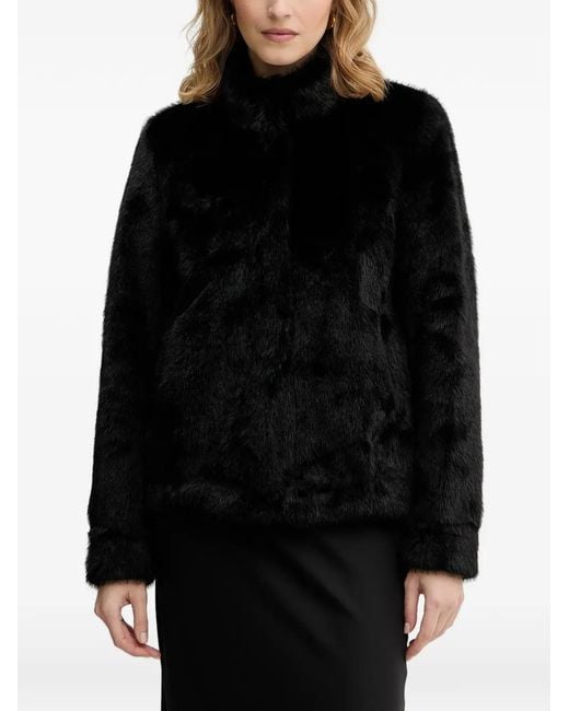 Chaqueta Con Botones Y Cuello Alto Guess de color Black