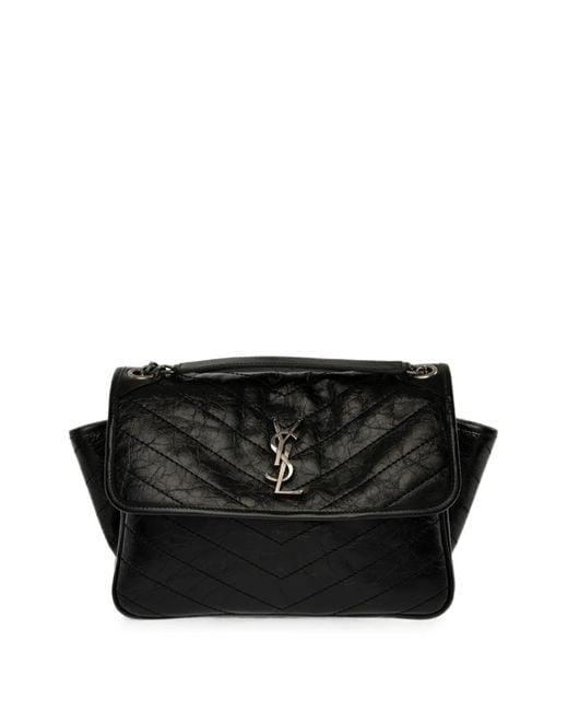 Saint Laurent Black Niki Quilted Leather Shoulder Bag