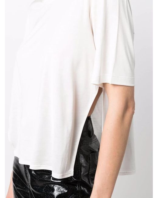 Tom Ford T-Shirt Met Split in het White