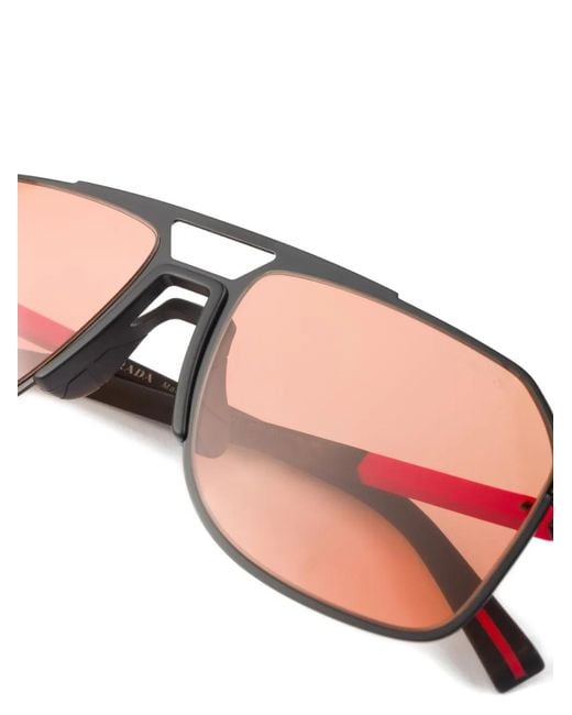 Gafas de sol Linea Rossa con montura cuadrada Prada de hombre de color Pink