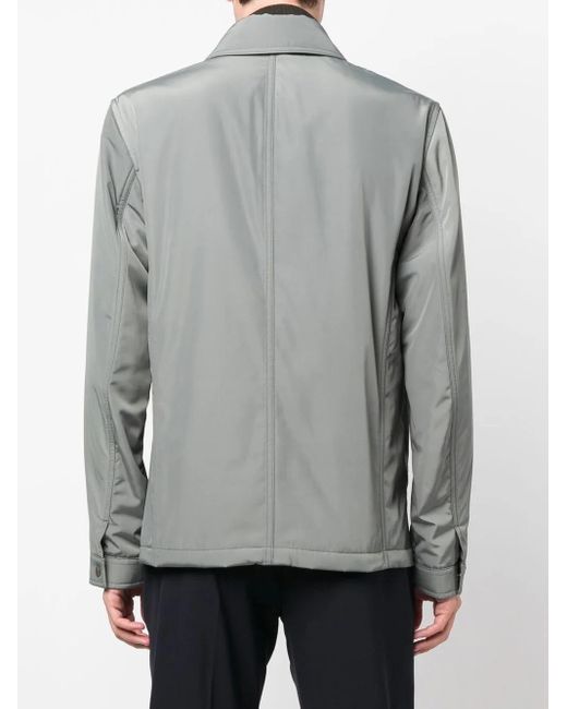 Tom Ford Gray Button-Front Shirt Jacket for men