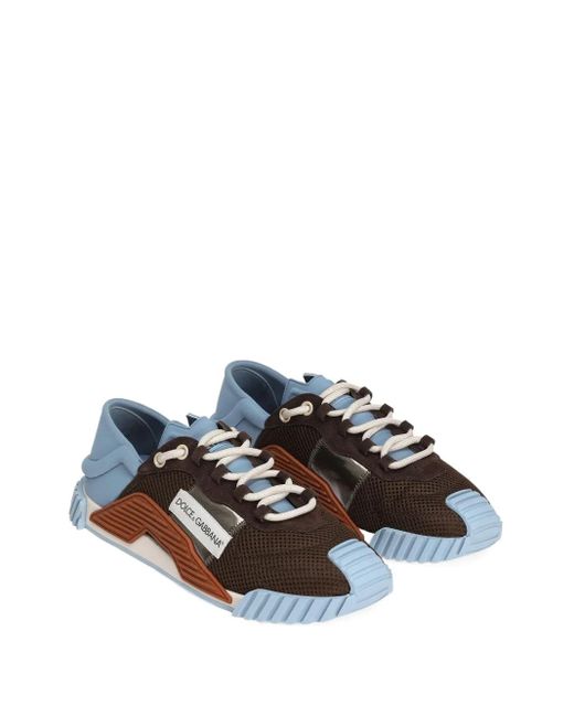 Dolce & Gabbana Blue Ns1 Mesh-Panel Sneakers for men