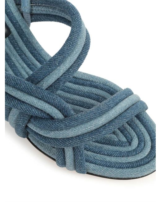Sergio Rossi Blue Watamu Sandals