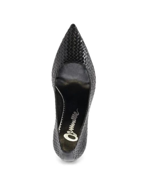 LA ROSE Black Moritz Woven Pumps