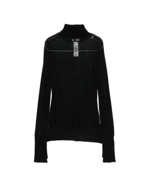 Elisabetta Franchi Black Turtleneck Top